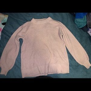 light pink knit sweater